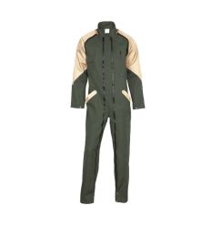 combinaison de travail agricole en coton manches amovibles verte et beige