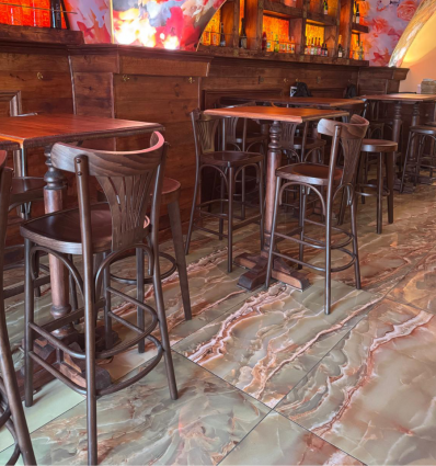 Chaise haute hêtre massif Morzine wengé