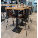 Photo : Chaise haute de bar chester Marron