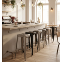 Photo : Tabouret de bar style industriel Gris