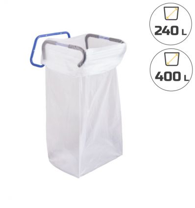 Support mural pour sac poubelle avec litrage 