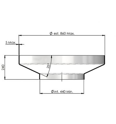 Boitard droit avec pente de 25° pour silo polyester