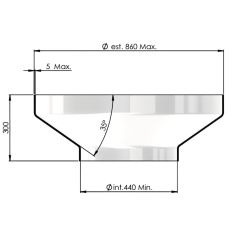 Boitard droit avec pente de 35° pour silo polyester