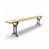 Banc brasserie piétement arrondi