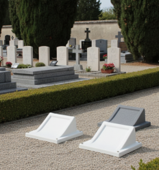 Case inclinée pour urne à enterrer 