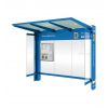Abri bus bleu 2 bardages latéraux
