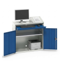 Photo : Armoire informatique double Sans - Bleu gentiane RAL 5010