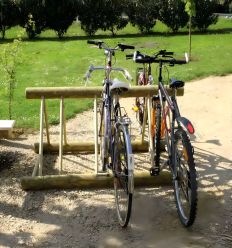 Support vélo en bois 6 places