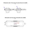 K16 - Dimensions des trous pour bouchons des séparateur modulaire H.750 mm