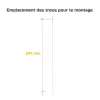 Schéma de l'emplacement des trous pour le montage du panneau pour clés