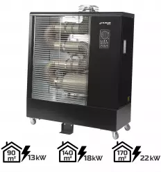 Chauffage radiant fioul mobile