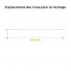Schéma de l'emplacement des trous pour le montage