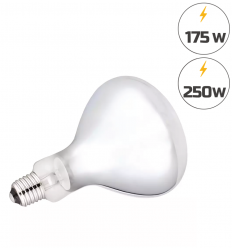 Ampoule chauffante infrarouge blanche