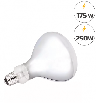 Ampoule chauffante infrarouge blanche