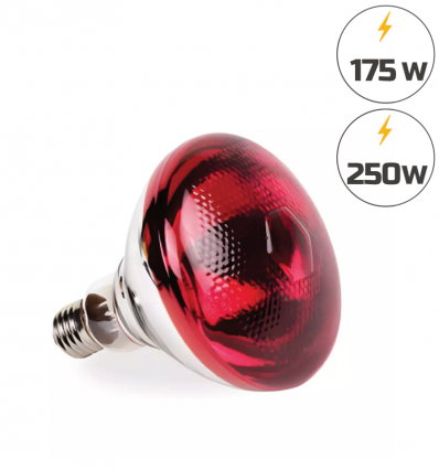 Ampoule chauffante rouge infrarouge