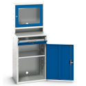 Photo : Armoire informatique mobile Bleu gentiane RAL 5010 - Sans