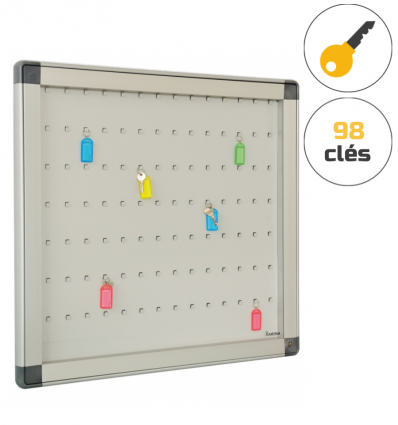 Vitrine pour 98 clés avec serrure à 2 points d'ancrage