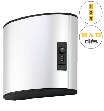 Armoire à clés avec serrure à combinaison de 3 chiffres