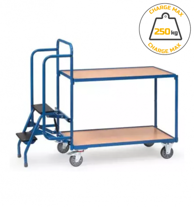 Chariot escabeau 250 kg