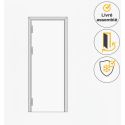 Photo : Porte semi-isotherme va-et-vient Tirant gauche - Pose panneau 60 mm - 1 vantail : 500 mm