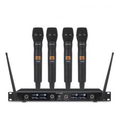 Systeme HF avec récepteur et les 4 micros à main