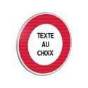 Photo : B19 - Panneau autres interdictions à personnaliser 450 mm (2 rails au dos) - Classe 1 (T1) - Dos brut