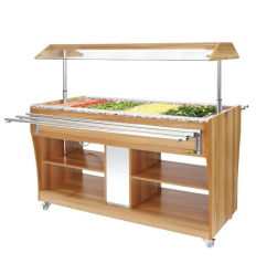 Meuble chauffant 4 bacs GN 1/1
