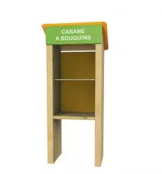 Cabane à livres en bois