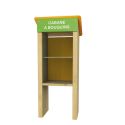 Photo : Cabane à livres en bois