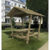 Table de pique nique avec toit​ en bois résineux