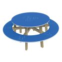 Photo : Table pique-nique ronde en bois pour école Version maternelle - hauteur d'assise 300 mm
