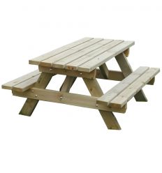 Table de pique-nique en bois brut​