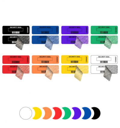 Étiquettes de sécurité avec transfert 8 couleurs