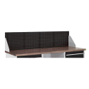 Photo : Panneau établi Porte-bacs - L. 1486 x P. 332 x H. 457 mm - Gris anthracite (RAL 7016)