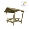 Table de pique nique avec toit​ PMR
