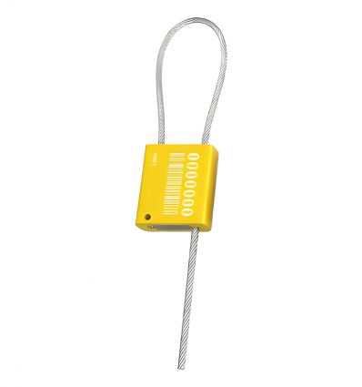 Scellé câble acier jaune