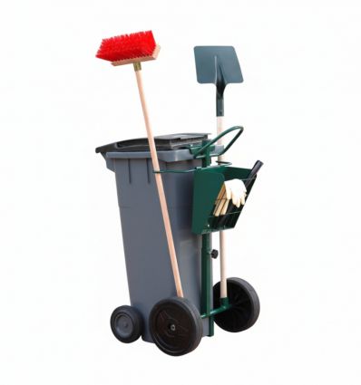 Chariot de Voirie Avec le conteneur en plastiques et les outils de mains