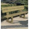 Banc Public En Bois en situation, dans un parc public