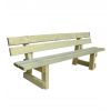 Banc Public En Bois Brut fond blanc