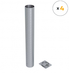 Fourreau pour poteaux de rugby en aluminium