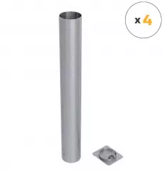 Fourreaux pour poteaux de rugby (lot de 4)