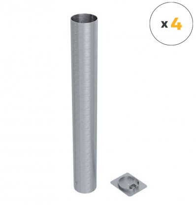 Fourreau pour poteaux de rugby en aluminium