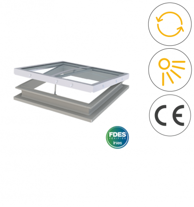 Lanterneau ouvrant manuel à costière coiffante 