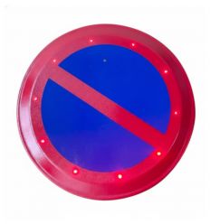 Panneau B6a1 interdit de stationnement lumineux à leds sans écriture