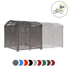 Abri Vélo Sécurisé tôle décorative 6 places et plus