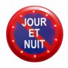 Panneau B6a1 interdit de stationnement lumineux à leds avec écriture "Jour et Nuit"