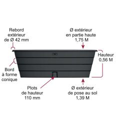 Bac de paturage 1000L Eco