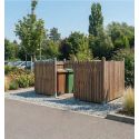 Photo : Cache conteneur bois modulable Module initial - 1000 mm - À sceller