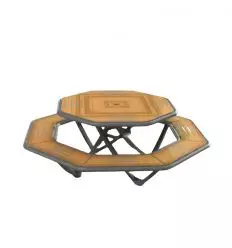 Table de pique nique hexagonale