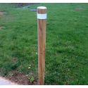 Photo : Potelet rétro-réfléchissant en bois Rond Ø 80 mm